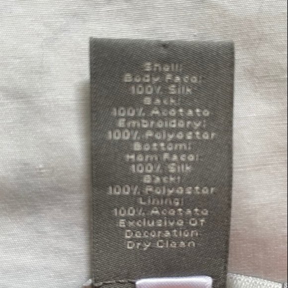 ANN TAYLOR Black White Silk Embroidered Skirt - Picture 3 of 5